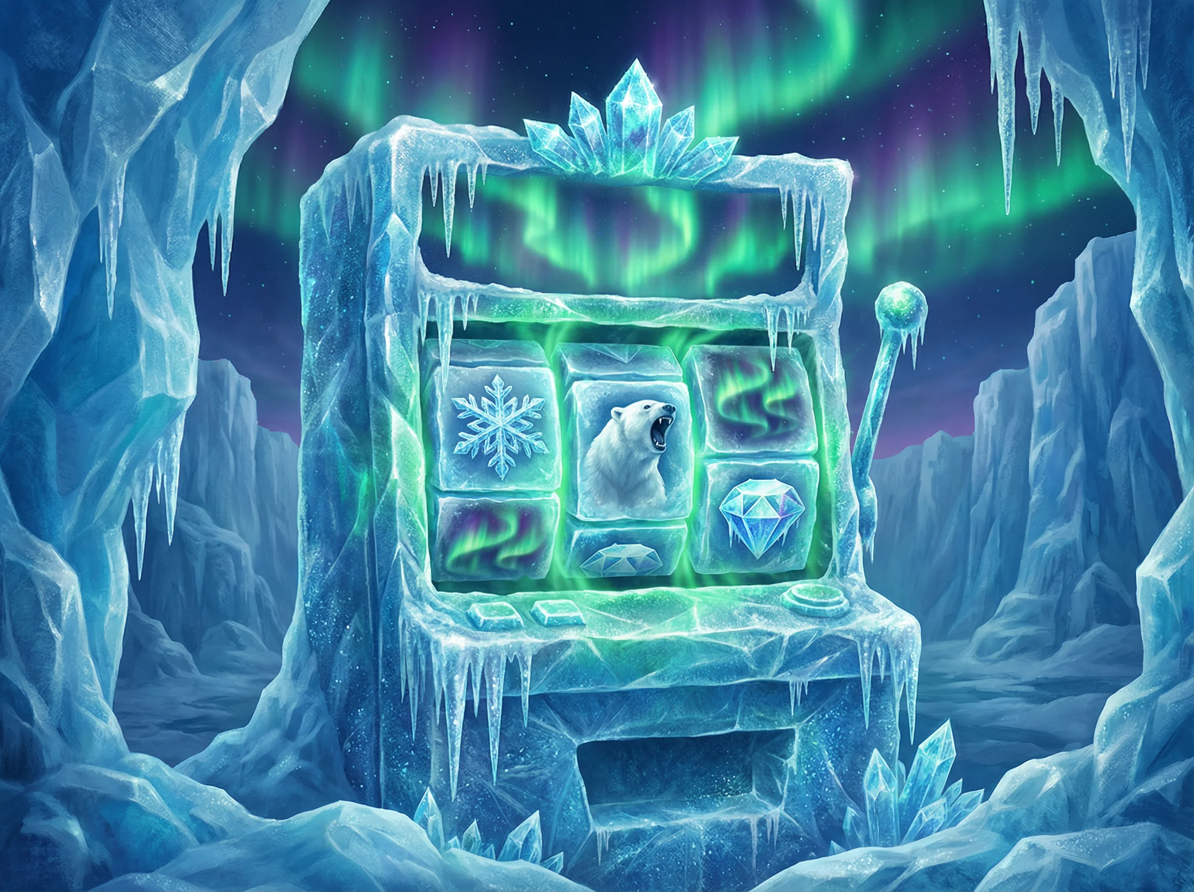 PG电子游戏-冰封主题的老虎机界面